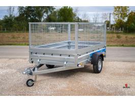 Új utánfutó (263x150cm) rácsos magasítóval most 798.000 Ft helyett bruttó 758.000 Ft