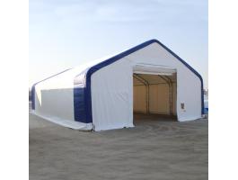 Ház típusú ipari sátor – elhúzható oldalfallal