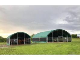 Állattartó sátor dupla vasalattal (12 × 12 × 5 m)
