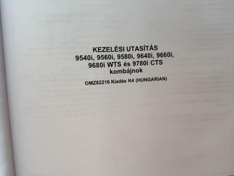 John Deere WTS i kombájn kezelési utasítás