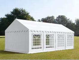 Parti sátor,  3x8m,  PVC ponyva,  fehér