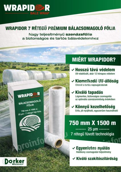 Megérkezett! Újdonság a Wrapidor termékcsaládban – bálacsomagoló fólia. Miért fizetnél többet, ha ez is tökéletes? Próbáld ki
