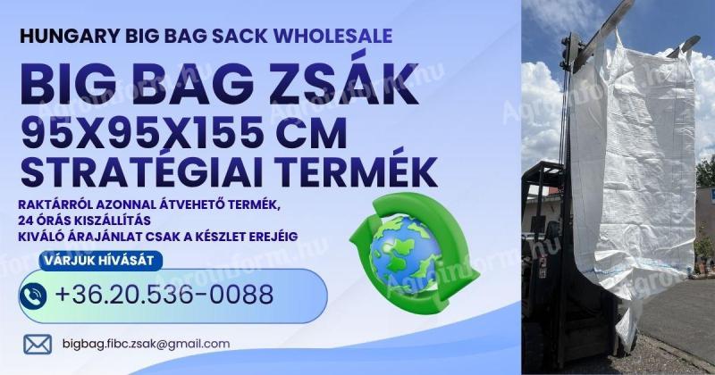 Big Bag zsák – 95×95×155-160 cm – Raktárról azonnal átvehető – 30 855 2444