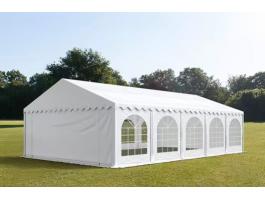 Parti sátor,  5x10m,  PVC ponyva,  fehér,  padlókerettel