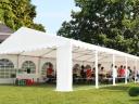 Parti sátor,  5x10m,  PVC ponyva,  fehér,  padlókerettel