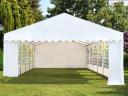 Parti sátor,  5x10m,  PVC ponyva,  fehér,  padlókerettel