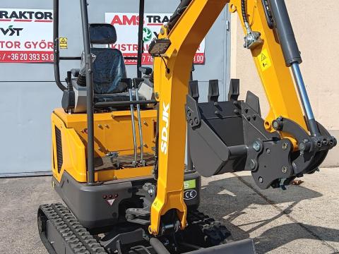 Kubota motoros SDJK JKW16 háromhengeres, vízhűtéses, 1,3 t joystickos, törhető gémes, gumitalpas árokásó, minikotró gyorscserélővel, raktárról