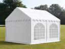 Parti sátor,  4x4m,  PVC ponyva,  fehér,  padlókerettel