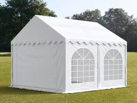 Parti sátor, 4x4m, PVC ponyva, fehér, padlókerettel Parti sátor, 4x4m, PVC ponyva, fehér, padlókerettel