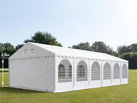 Parti sátor, 6x12m, PVC ponyva, fehér, padlókerettel Parti sátor, 6x12m, PVC ponyva, fehér, padlókerettel