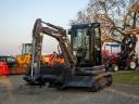 Mini forgókotró, mini kotró, árokásó, gumihevederes, fülkés / Eurotrac HE26-SR