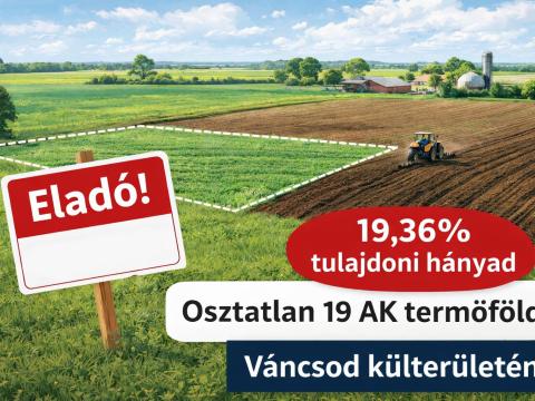 Eladó termőföld Váncsodon Eladó termőföld Váncsodon