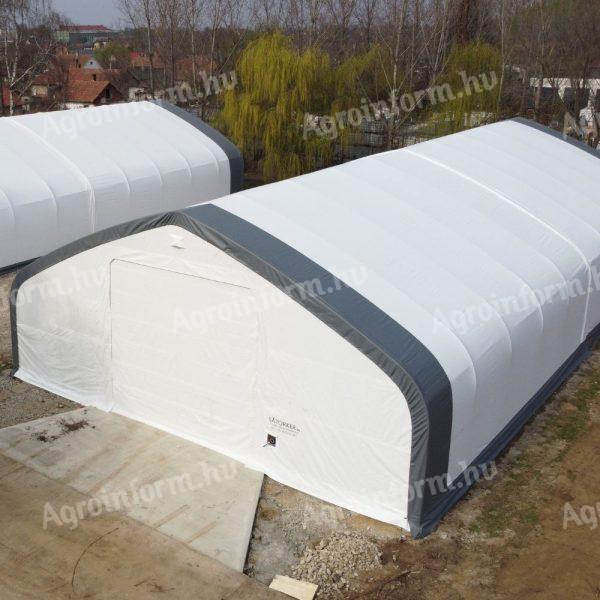 15,25 x 30,5 x 7 m-es profi minőségű fehér raktársátor