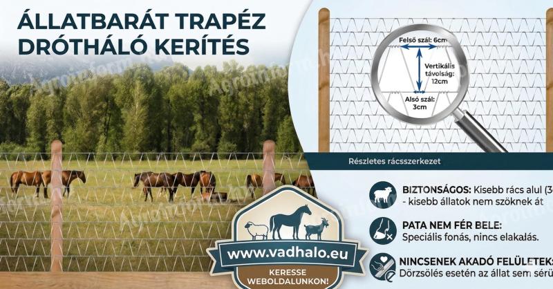 Trapéz drótháló vadháló a legnagyobb biztonságért csak nálunk