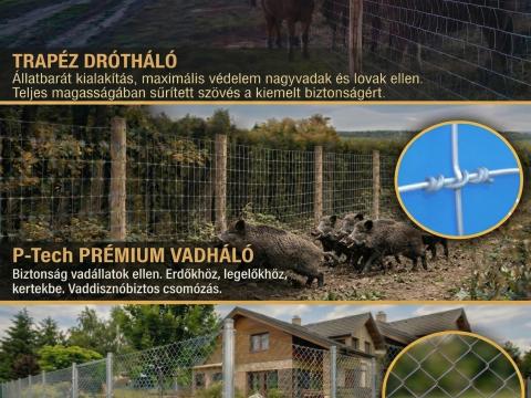 Vadháló, drótkerítés, drótháló – teljes körű védelem Gyártótól.