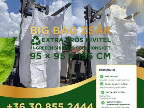 Big Bag zsák 95×95×155 cm 1,5 m³ extra erős fülekkel, vetőmaghoz, azonnal készletről!