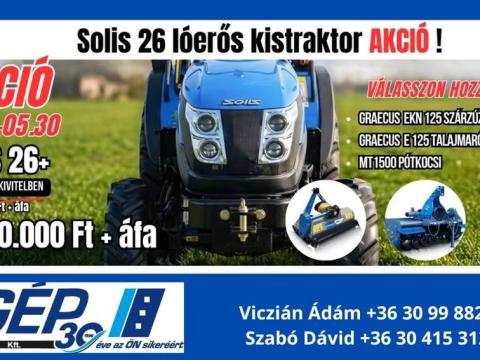 Solis 26+ traktor akció Solis 26+ traktor akció
