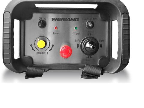 Távirányítás lánctalpas Weibang WBGT6813-TE stand-on szárzúzó géphez