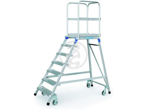 Zarges lépcsős dobogó eladó, magasság: 1,68 m, 7 fokos Zarges lépcsős dobogó eladó, magasság: 1,68 m, 7 fokos