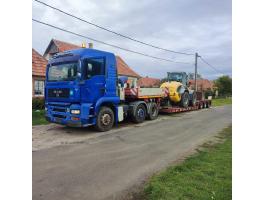 Nehéz gép szállító szerelvény