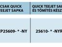 Quick TeeJet 25610-*-NYR szórófej sapka és tömítés készlet