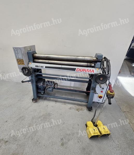 Lemezhengerítő gép DURMA MRB 1030/3mm kiváló állapotban eladó lemezhajlító gép