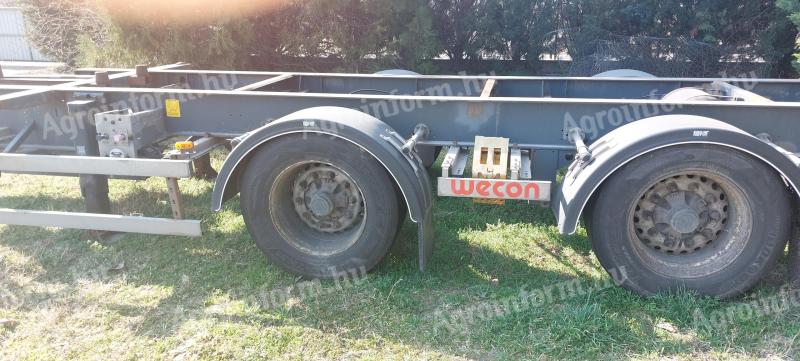 Konténerszállító tandem pótkocsi eladó