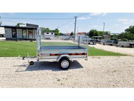 Billenős új utánfutó (233x132cm) rácsos magasítóval most 648.000 Ft helyett bruttó 618.000 Ft