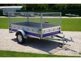 Új V250 billenős utánfutó (250x135cm) rácsos magasítóval - 688.000 Ft helyett 658.000 Ft