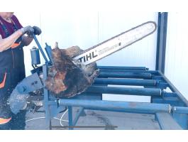 Egyedi fejlesztésű láncfűrész görgős platformmal - 970 mm Stihl Duromatic láncvezető