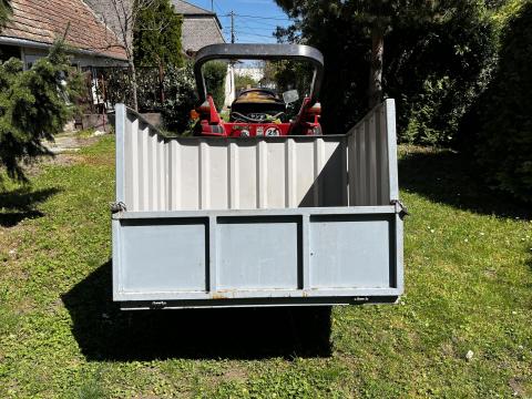 Kistraktor szállítóláda 120cm széles,  hárompont felfüggesztésre