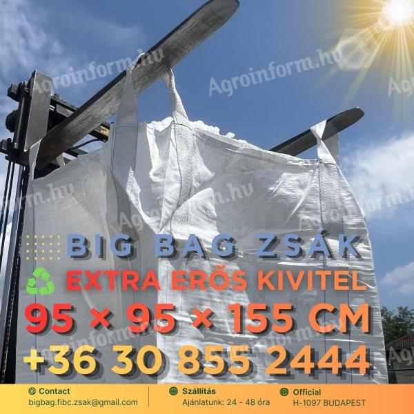 Big Bag zsák 95x95x155 - 165 cm - 100% újrahasznosított