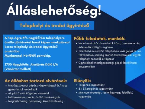 Irodai és telephelyi dolgozó