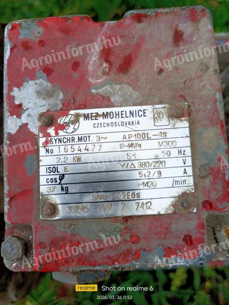 3 fázisú villanymotor 2, 2Kw