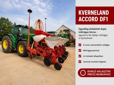 Kverneland Optima HD + Accord DF1 szemenkénti vetőgép rendszer