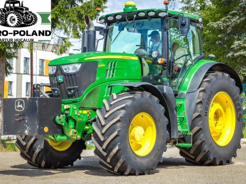 Ciągnik rolniczy John Deere 6215 R - 2015 rok - 50 km/h - TUZ Ciągnik rolniczy John Deere 6215 R - 2015 rok - 50 km/h - TUZ