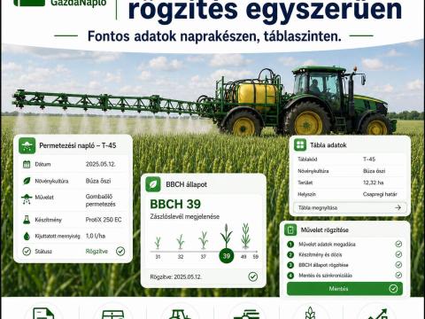 Permetezés és BBCH rögzítés egyszerűen – PNR GazdaNaplóval