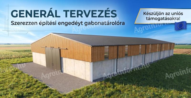 Gabonatároló tervezés - építési engedély