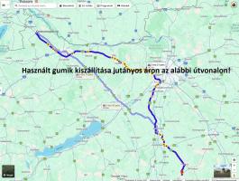 Használt és új gumi kiszállítás Kecel–Mosonmagyaróvár között