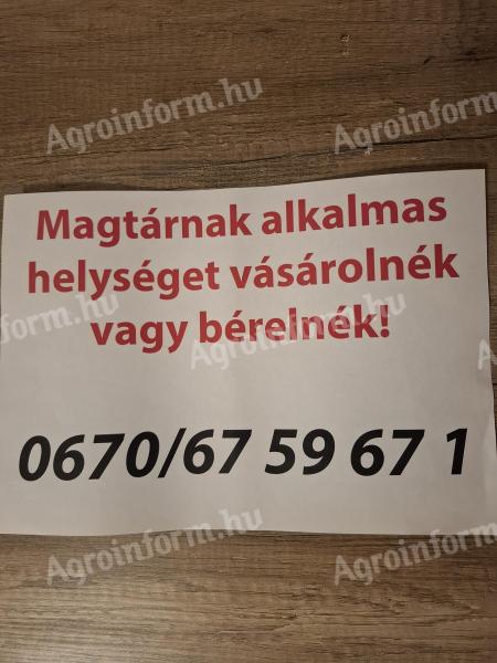 Cegléden magtárnak alkalmas helyiséget vásárolnék