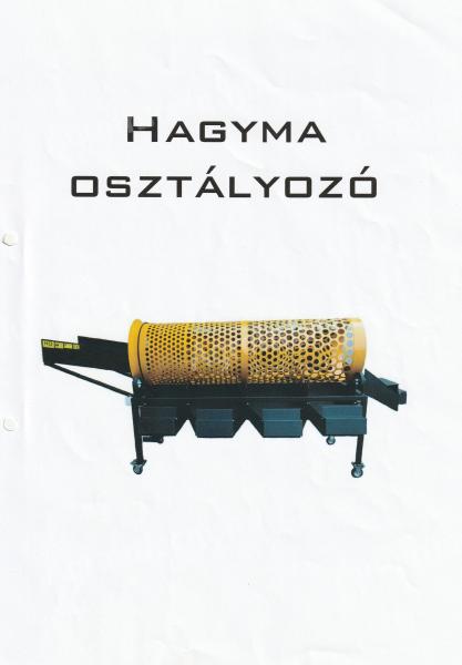 Fokhagyma osztályozó