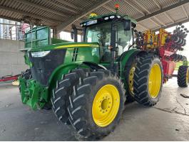 John Deere 7200R traktor, front hidraulika, 6,8 literes motor, IVT 50 km/h, ISOBUS csatlakozó, AutoTrac ready, iTEC, híd+fülke rugózás