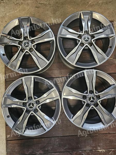 5x112 7x17 ET48, 5 gyári Mercedes-Benz alu polírozott akció