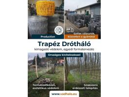 Prémium kerítés, trapéz drótháló, vadháló, oszlopok, telepítéssel együtt