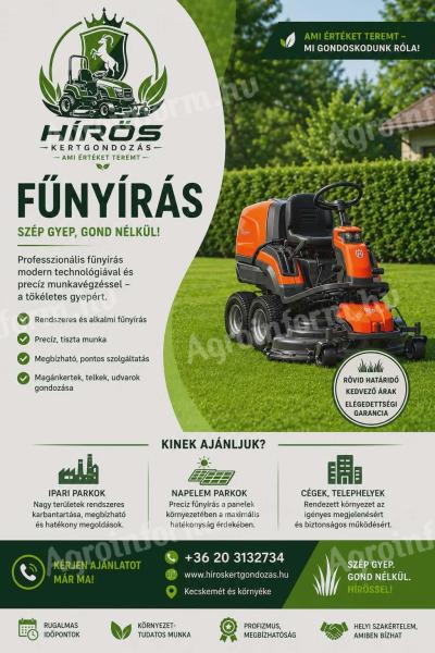 Fűnyírás,  ami értéket teremt