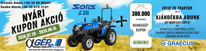 SOLIS traktorok 16 LE-től