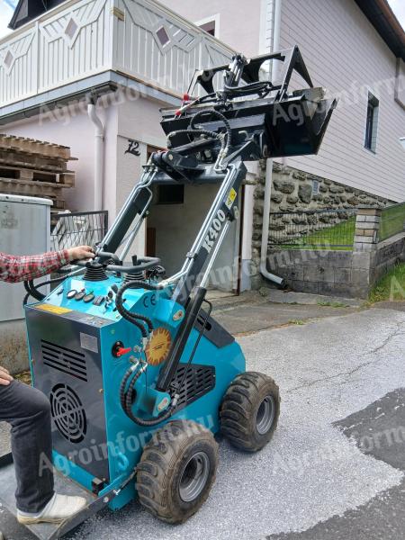 Egy tonnás bálahordó, illetve trágyázó, 23 LE-s nagynyomatékú, hárompumpás, erős átfolyású hidraulikával rendelkező rakodógép eladó