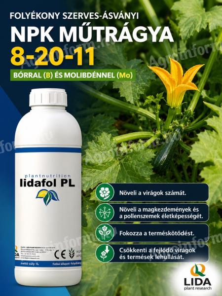Lidafol Pl 8-20-11 biostimulátor 1l