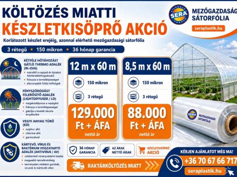 Mezőgazdasági sátorfólia - Sera Plastik Mezőgazdasági sátorfólia - Sera Plastik