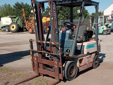 Komatsu FG15L gázos,  1,5 tonnás targonca üzemképtelen állapotban